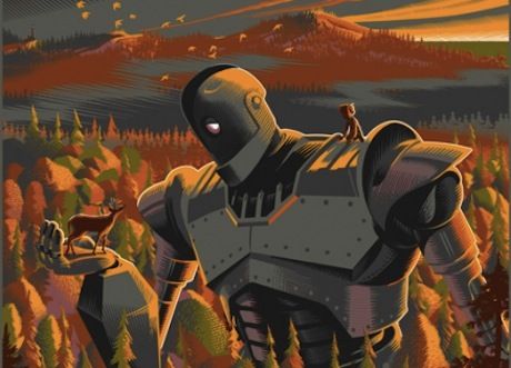 460x331 Comics Alliance On Spin, Art Deco And Iron - Iron Giant Painting