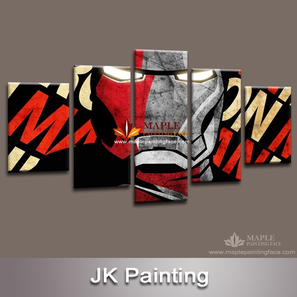 600x600 100% High Quality Hd Picture Print On Canvas Cartoon Iron Man Art - Iron Man Canvas Painting