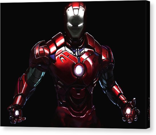 Iron Man Canvas Painting at PaintingValley.com | Explore collection of ...