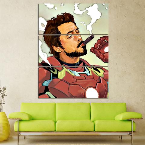 480x480 Mordern Canvas Painting For Kids Room Iron Man Cartoon Posters - Iron Man Canvas Painting