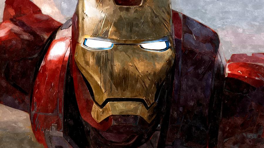 900x506 The Iron Man Painting By Florian Rodarte - Iron Man Canvas Painting