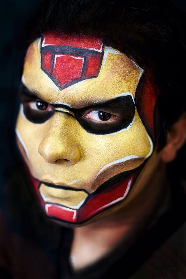 640x960 Lisa Joy Young Iron Man Fp - Iron Man Face Painting