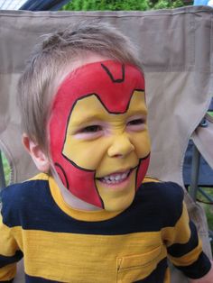 236x314 Popular Party Theme Boys Noodle Doodle By Nancy - Iron Man Face Painting