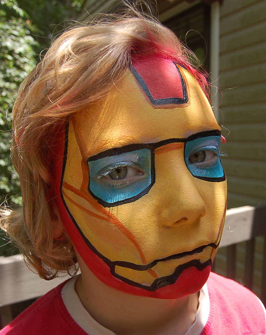 897x1128 How To Face Paint Iron Man - Iron Man Face Painting