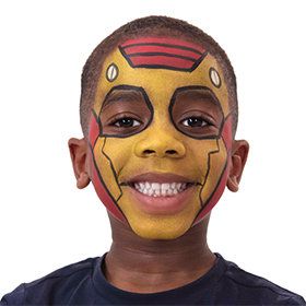 280x280 Iron Man Face Paint Disney Snazaroo Face Painting - Iron Man Face Painting