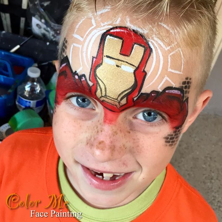 720x720 Iron Man Face Painting - Iron Man Face Painting