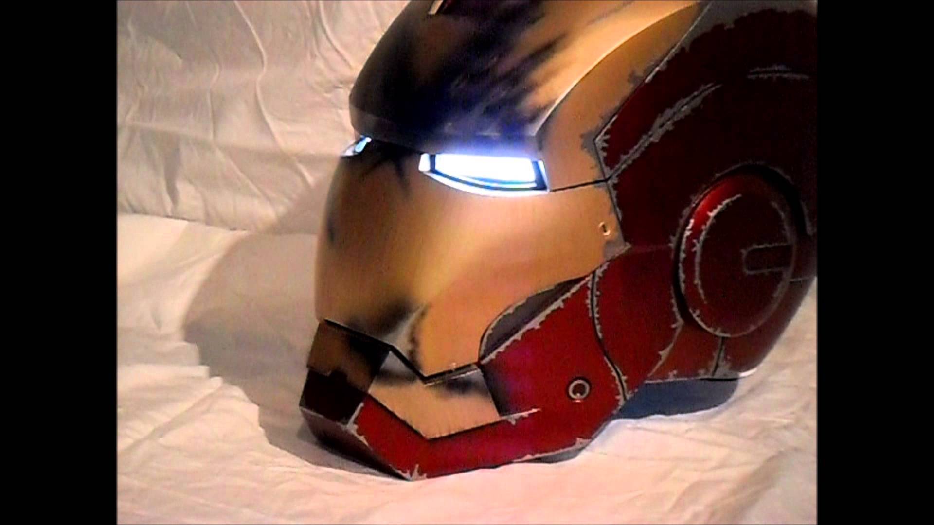 1920x1080 Iron Man Mark 3 Battle Damage Helmet - Iron Man Mask Painting