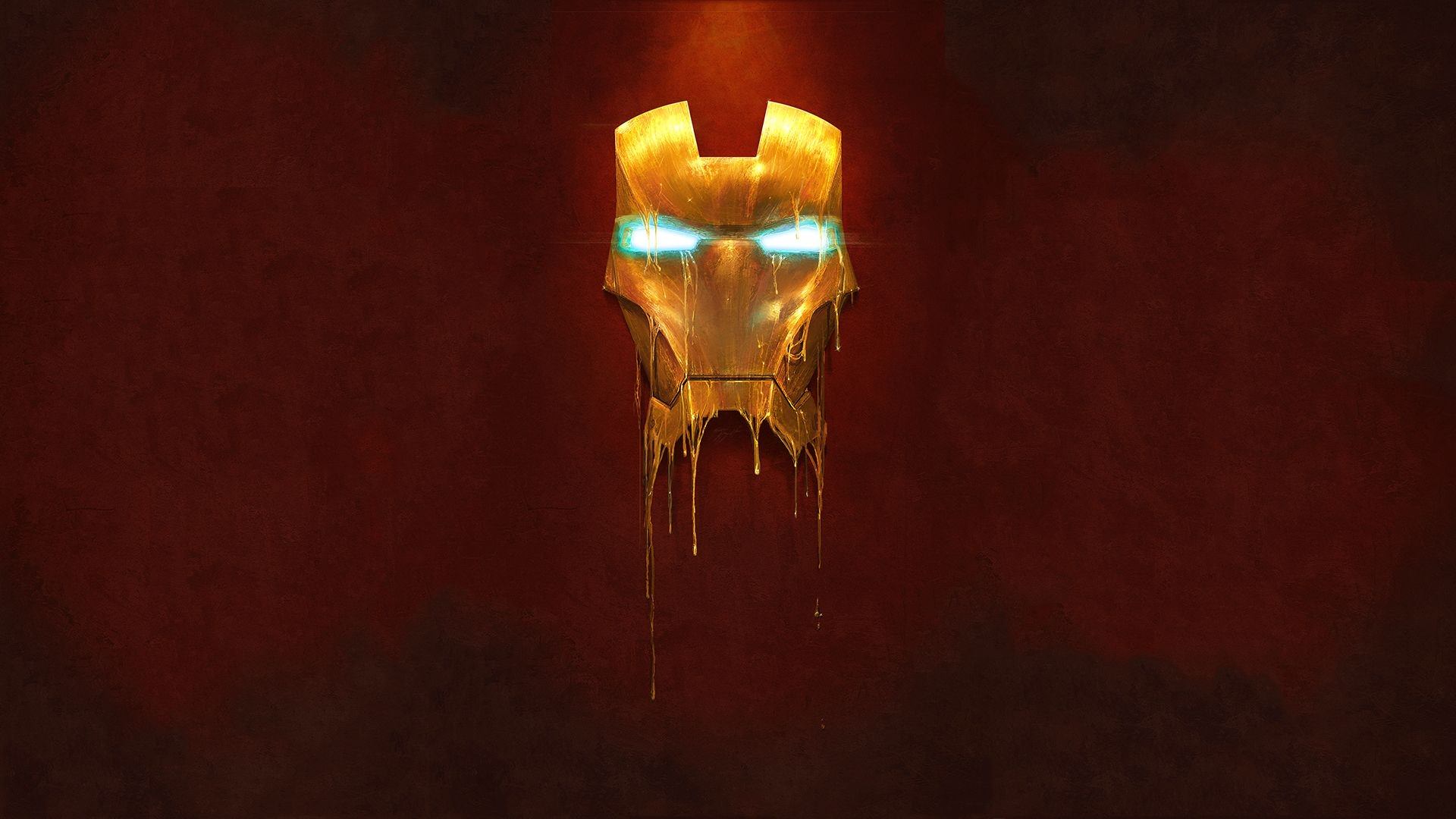 1920x1080 Ironman Melting Mask Wallpaper Digitalart.io - Iron Man Mask Painting