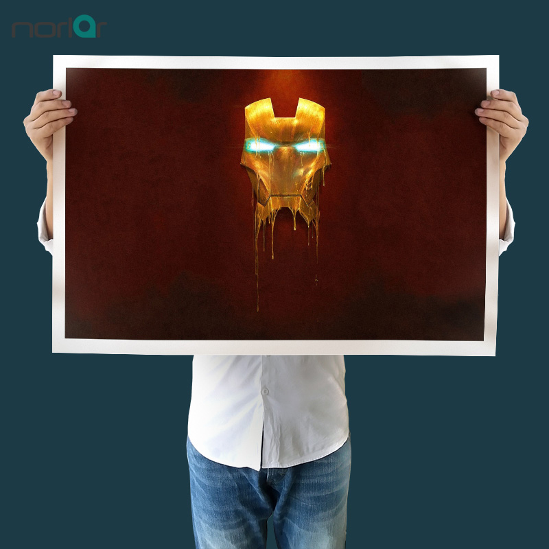 800x800 Canvas Art Print Cool Iron Man Mask Movie Poster Retro Wall Art - Iron Man Mask Painting