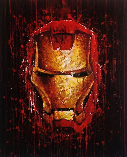 504x624 Iron Man Paint Splat Jonarton - Iron Man Painting