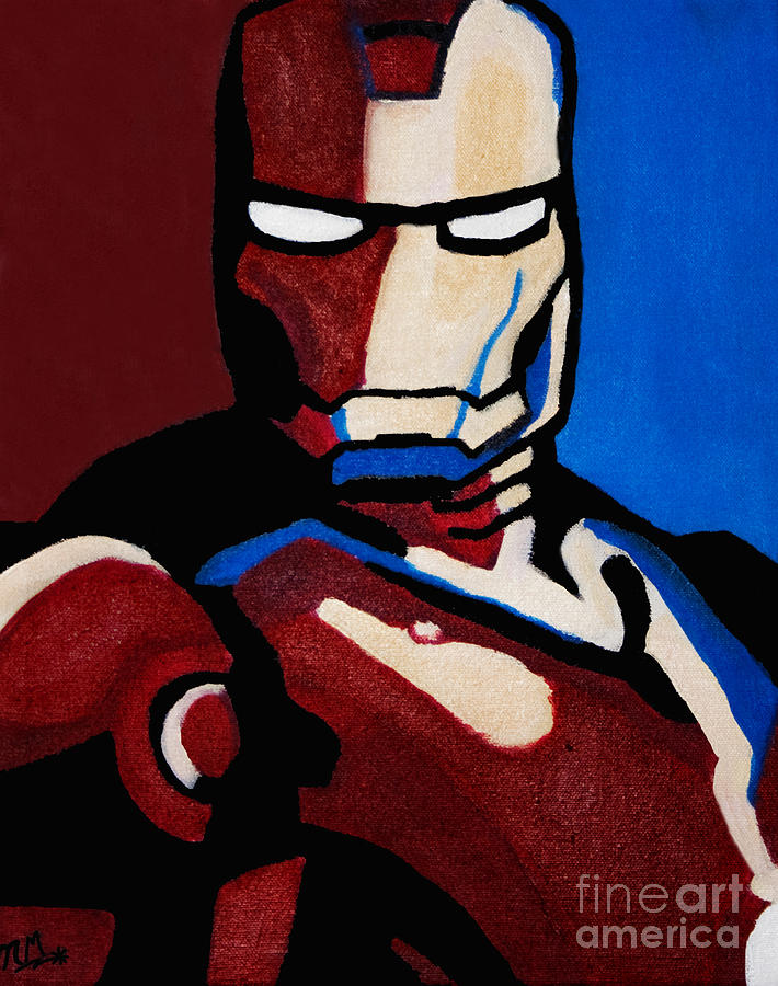 710x900 Iron Man Painting By Barbara Mcmahon - Iron Man Painting