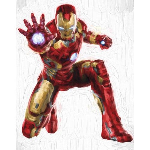 500x500 Ironman 1 Sketch For Canvas Painting - Iron Man Painting