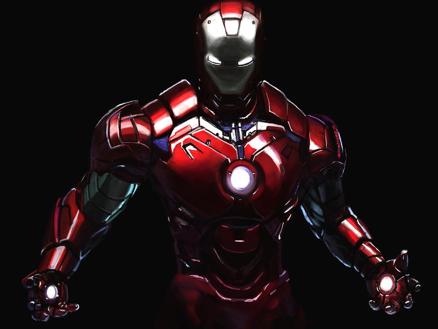 900x675 Iron Man Ipad Painting Digital Art By David Cheung - Iron Man Painting
