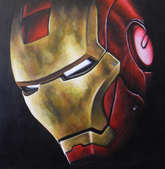 700x715 Iron Man Helmet Painting By Jonmckenzie - Iron Painting