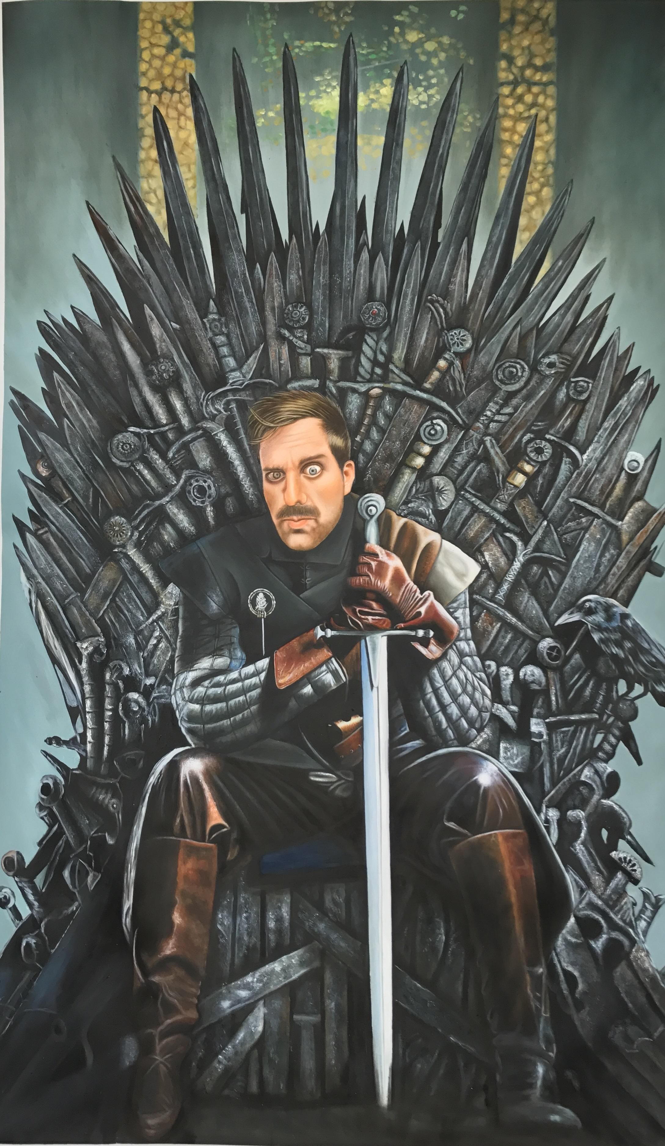 2177x3753 No Spoilers] The Iron Throne My Oil Painting Game Of Thrones - Iron Throne Painting