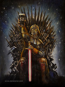 225x300 Superb Original Zen O'Conor Darth Vader Iron Throne Series - Iron Throne Painting