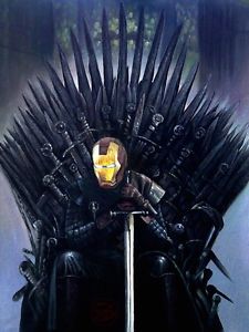 225x300 Superb Rare Original Zen O'Conor Iron Man Iron Throne Series Oil - Iron Throne Painting