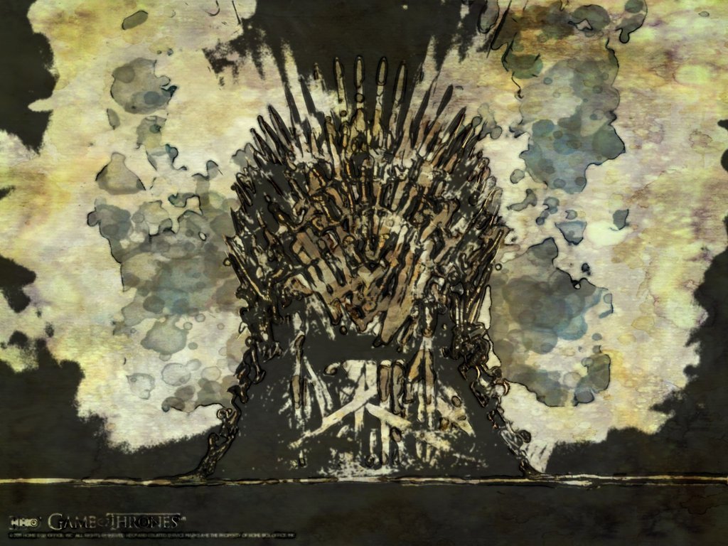 1024x768 The Iron Throne Abstract Watercolor By Hernandez Henson - Iron Throne Painting