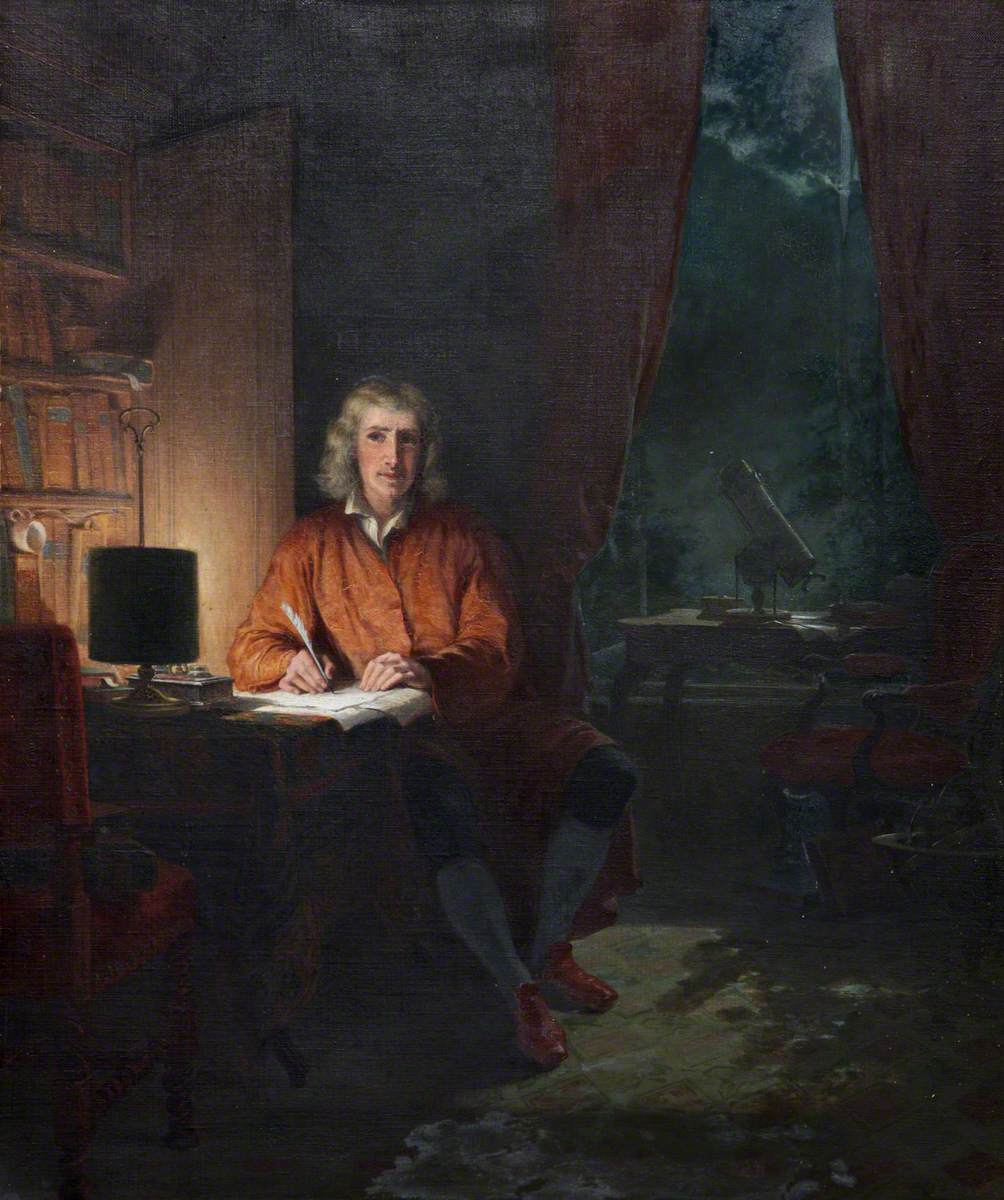 1004x1200 Sir Isaac Newton In His Study Art Uk - Isaac Newton Painting