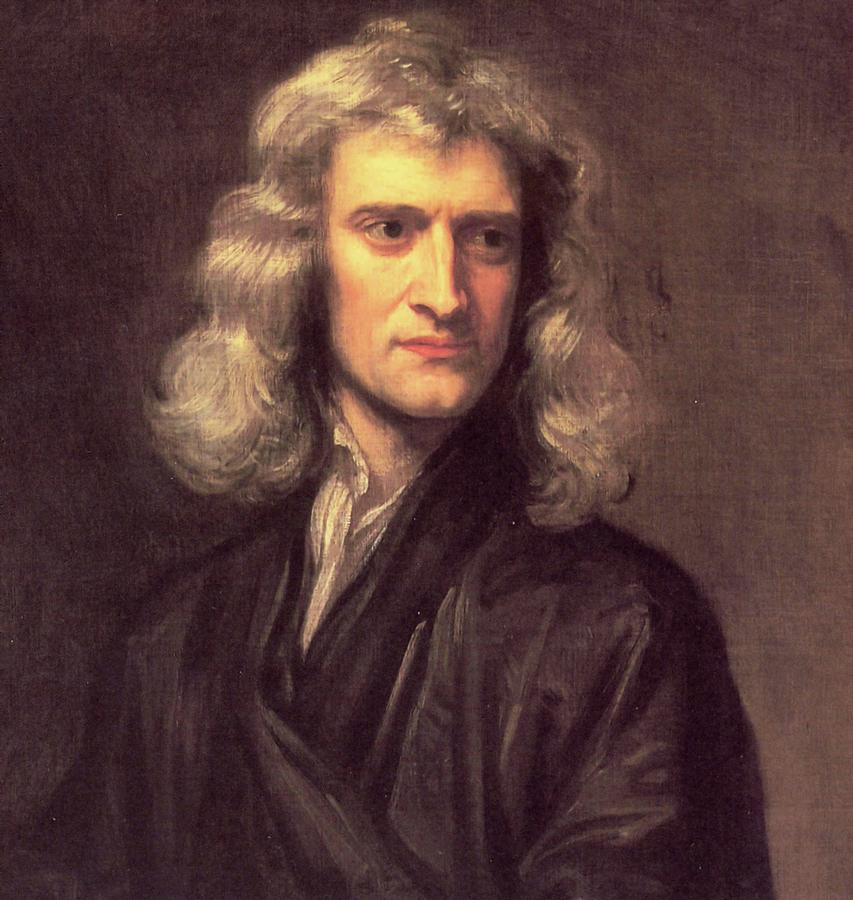 853x900 Sir Isaac Newton Painting By Godfrey Kneller - Isaac Newton Painting
