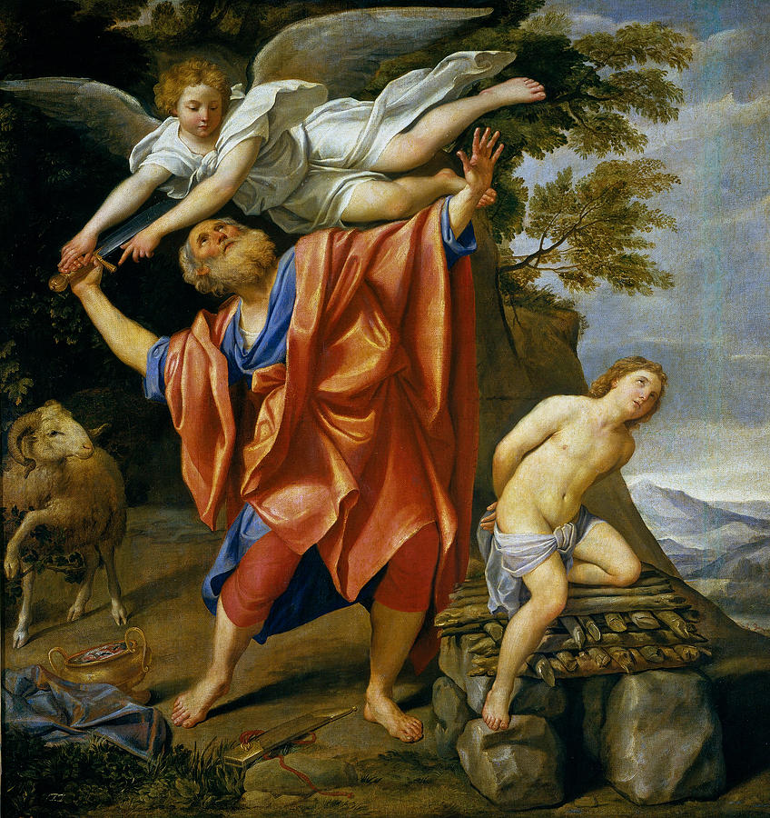 848x900 The Sacrifice Of Isaac Painting By Domenichino - Isaac Painting