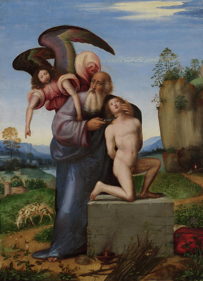 651x900 The Sacrifice Of Isaac Painting By Mariotto Albertinelli - Isaac Painting