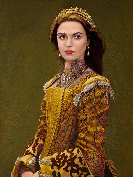 525x700 Portrait Of Rachel Weisz As Queen Isabella Painting By Hedward Brooks - Isabella Painting