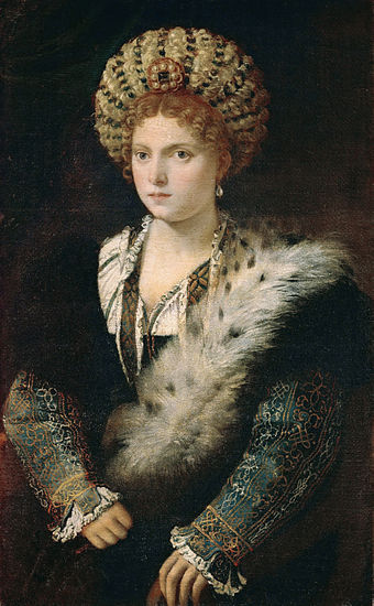 340x550 Portrait Of Isabella D'Este (Titian) - Isabella Painting