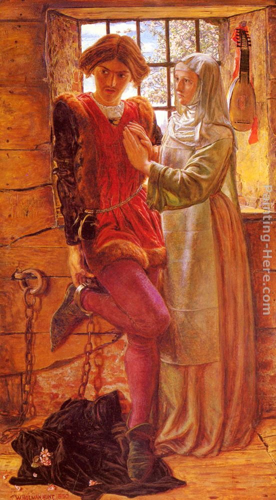 552x1000 William Holman Hunt Claudio And Isabella Painting Anysize 50% Off - Isabella Painting