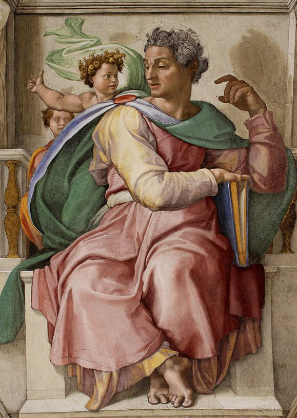 579x814 Michelangelo Buonarroti The Prophet Isaiah - Isaiah Painting