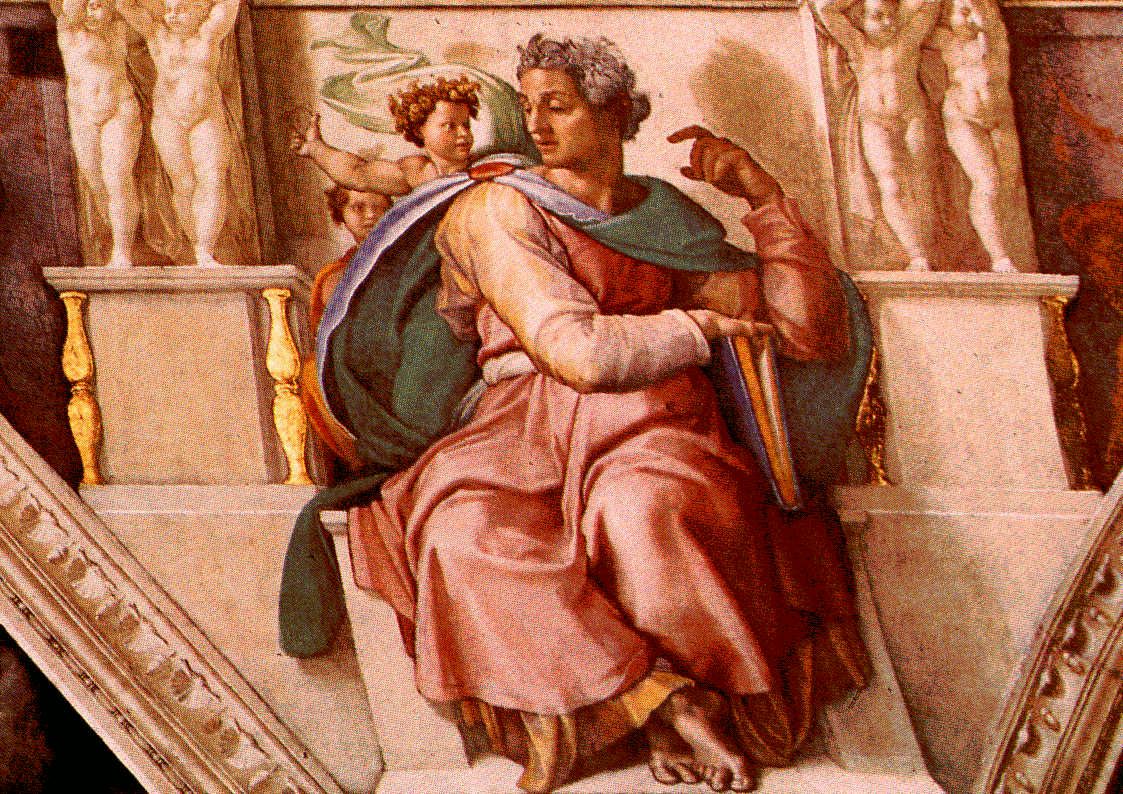 1123x794 Painting Michaelangelo's Prophet Isaiah Jesus Is Power - Isaiah Painting