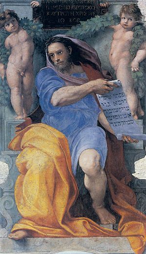 300x522 The Prophet Isaiah (Raphael) - Isaiah Painting