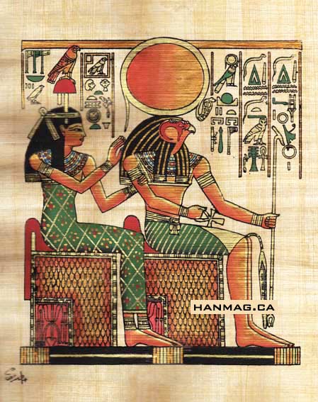 449x567 Egyptian Papyrus Painting - Isis Painting