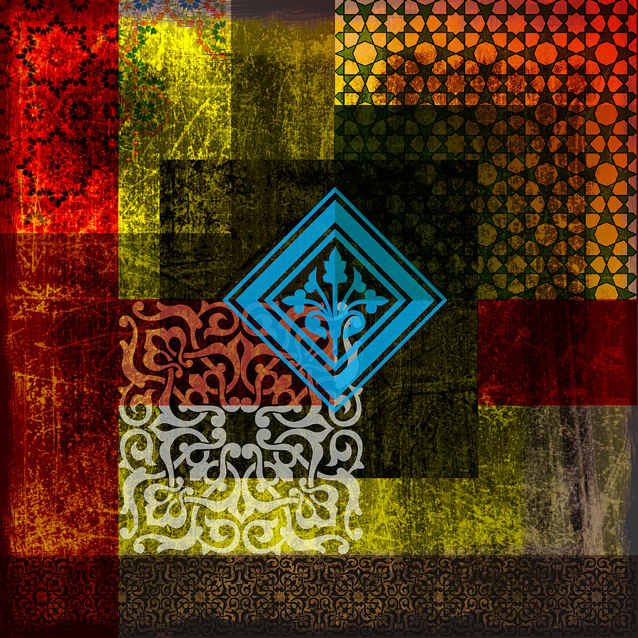 900x900 Islamic Motif 01 Painting By Corporate Art Task Force - Islamic Art Painting