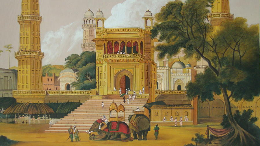 900x506 Mosque Muslim Art Islamic Paintings Landscape Painting Artwork - Islamic Art Painting