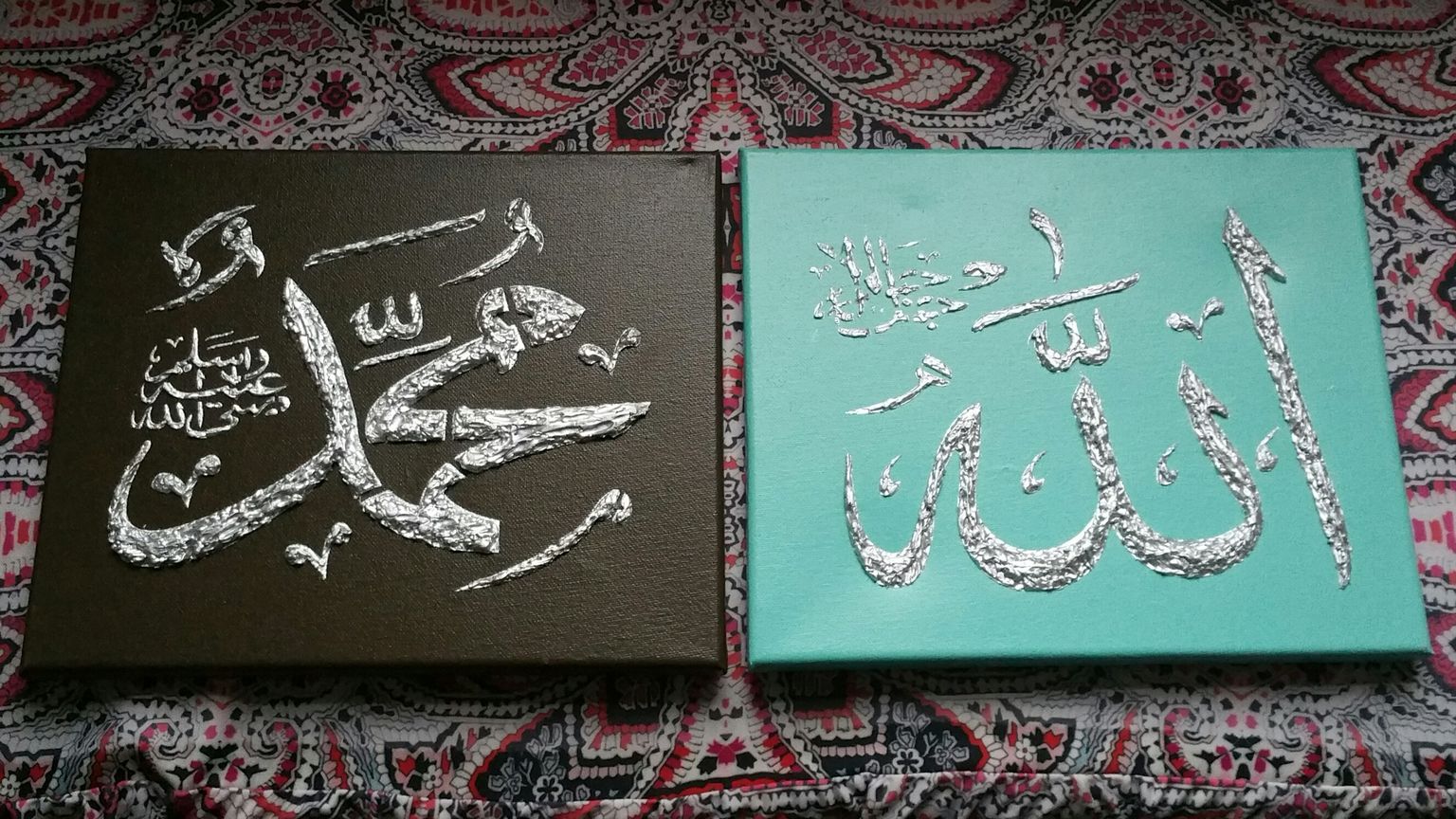 1536x864 Used Islamic Canvas Art Set Raisd 3d Hand Painted In Ol16 Rochdale - Islamic Canvas Painting