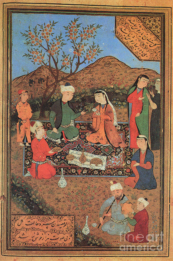 595x900 Persian Miniature Painting Photo Painting By Persian Art - Islamic Miniature Painting