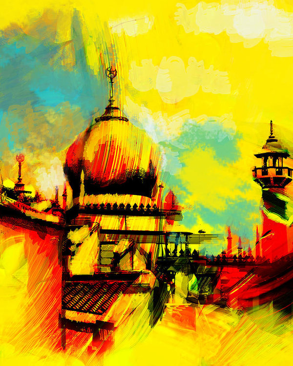 600x749 Islamic Painting 001 Poster By Catf - Islamic Painting