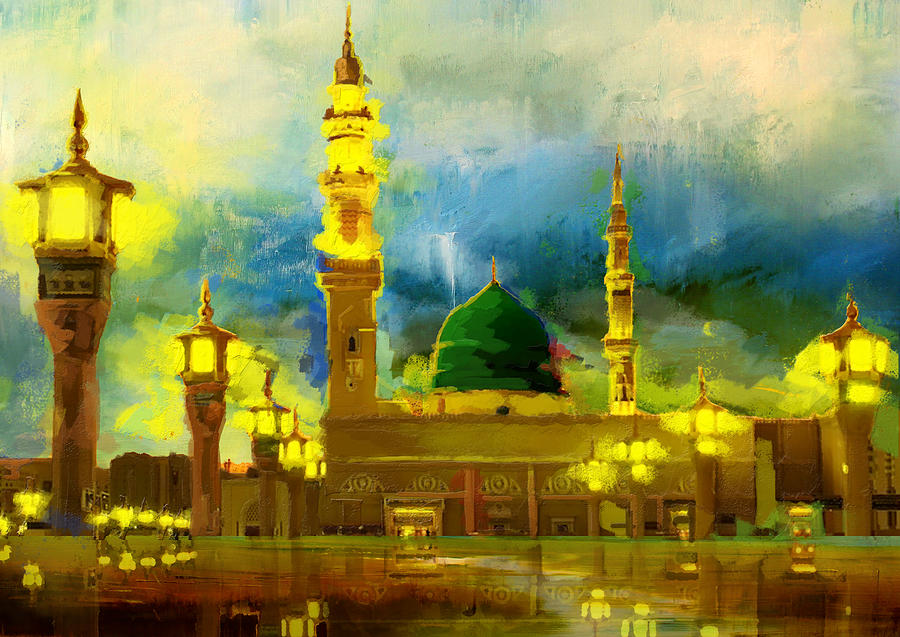 900x637 Islamic Painting 002 Painting By Corporate Art Task Force - Islamic Painting