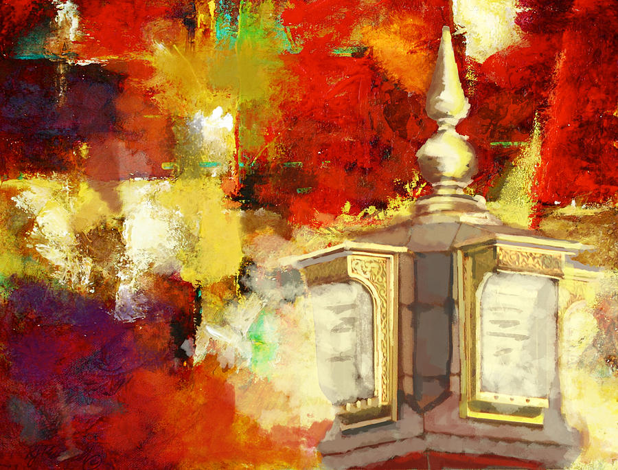 900x684 Islamic Painting 003 Painting By Catf - Islamic Painting