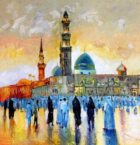 484x500 Hajj Islamic Art Pilgrimage Mecca Spritiual Medina Sunrise Home - Islamic Painting