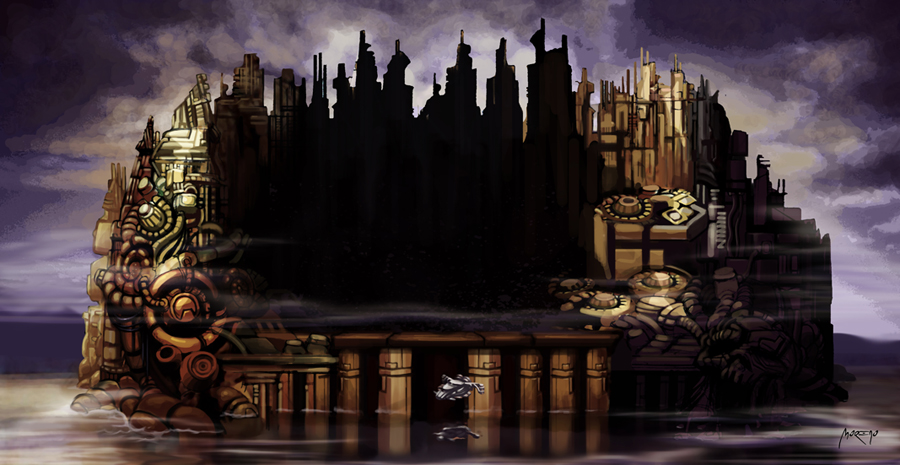 900x465 Island Of The Dead By Andresmoreno - Island Of The Dead Painting