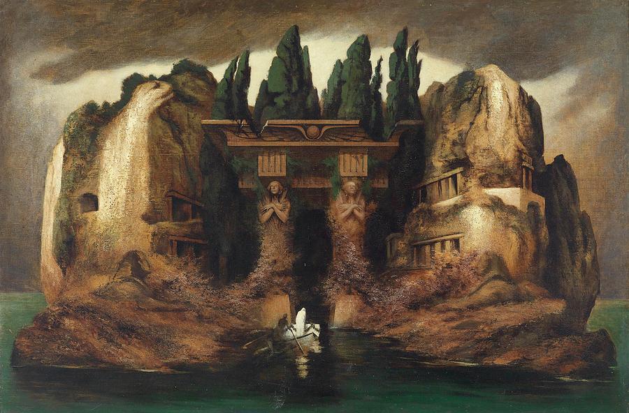 900x592 Toteninsel, Island Of The Dead Painting By Karl Wilhelm Diefenbach - Island Of The Dead Painting