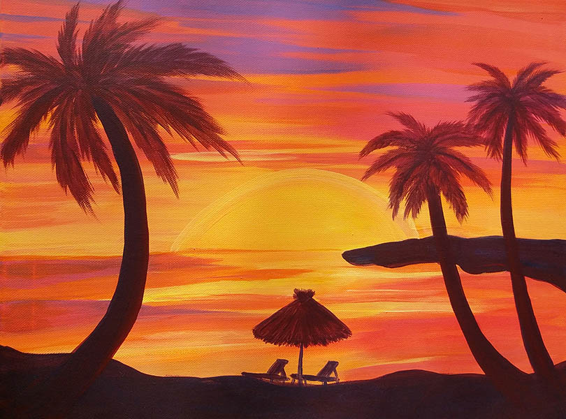 810x600 Island Sunset Painting 600 - Island Painting