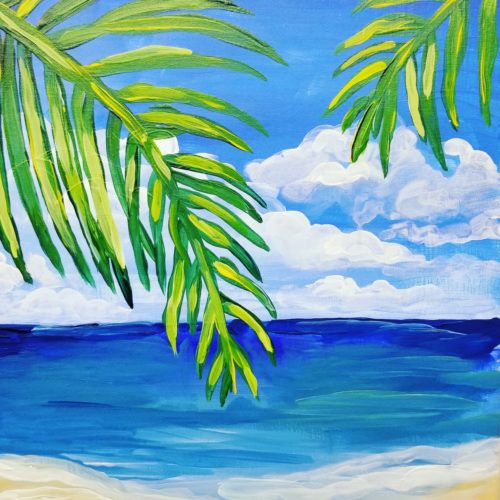 500x500 Palm Paint Party Get Your Muse - Island Painting