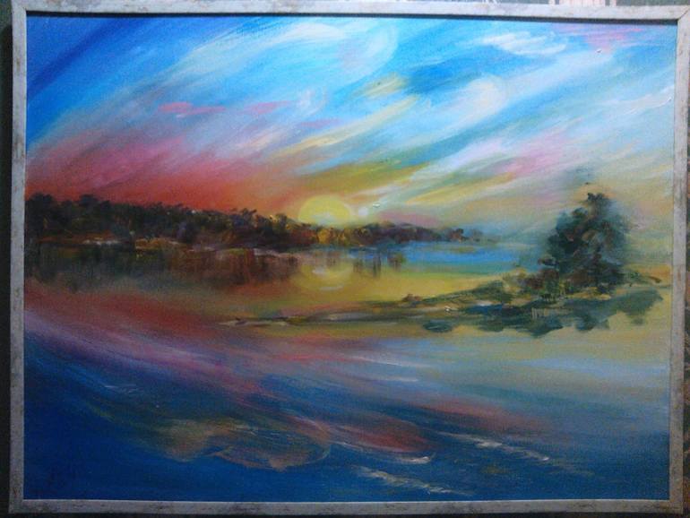 770x578 Saatchi Art Fantasy Island Painting By Zoya Avramenko - Island Painting