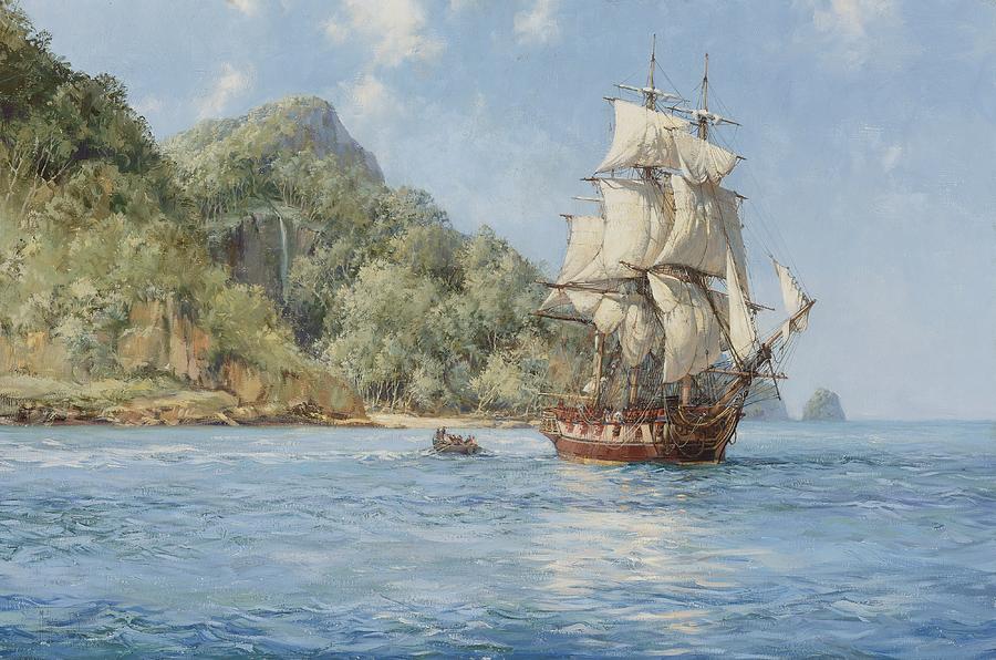 900x596 Treasure Island Painting By Celestial Images - Island Painting