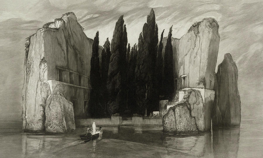 900x541 The Isle Of The Dead Painting By Max Klinger - Isle Of The Dead Painting