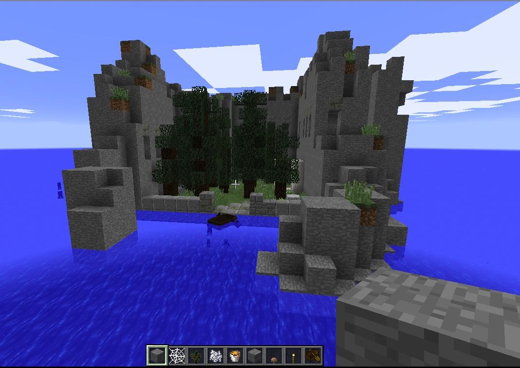 1068x757 I Tried To Reproduce The Isle Of The Dead Painting Minecraft - Isle Of The Dead Painting