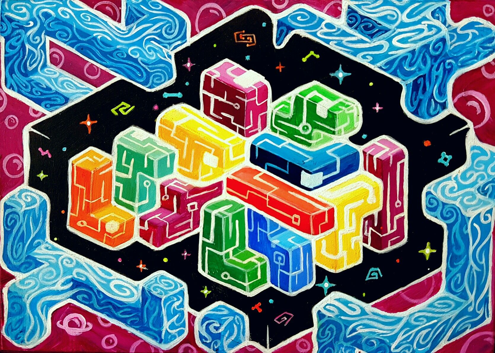 1670x1190 Galactris - Isometric Painting